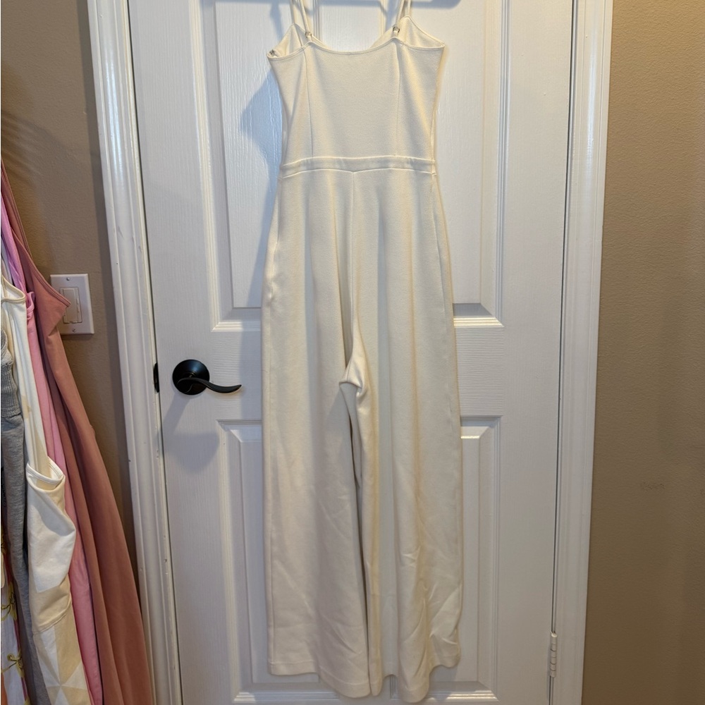 Free People Ivory/White Wide Leg Bustier Jumpsuit Size XS - Picture 7 of 9